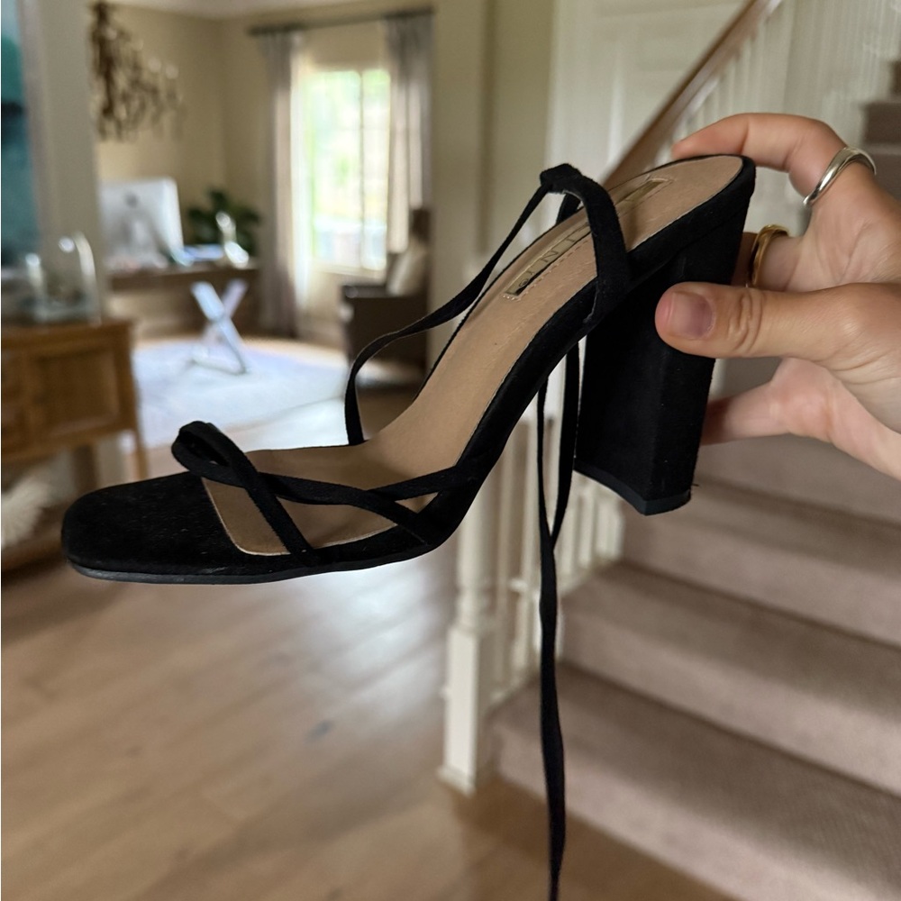 Black Strappy Heels Princess Polly